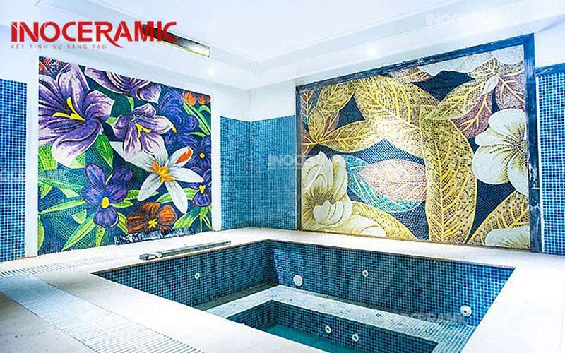 Tranh Mosaic Thu Vàng - Tranh Mosaic đẹp trang trí nội thất