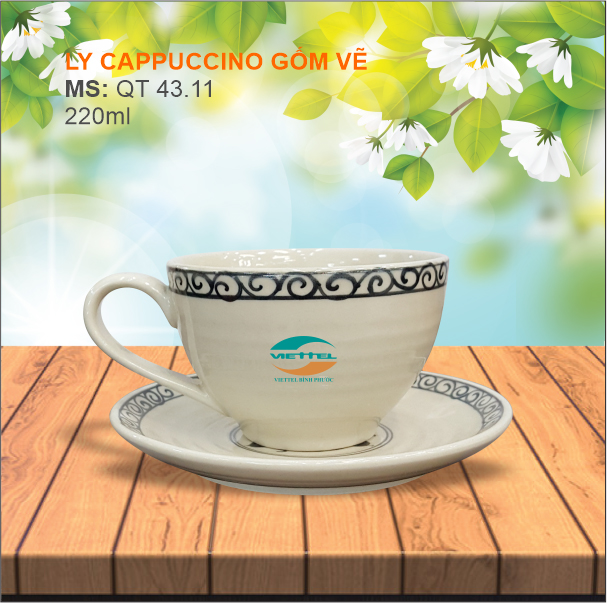 Ly cappuccino Hoa Dây
