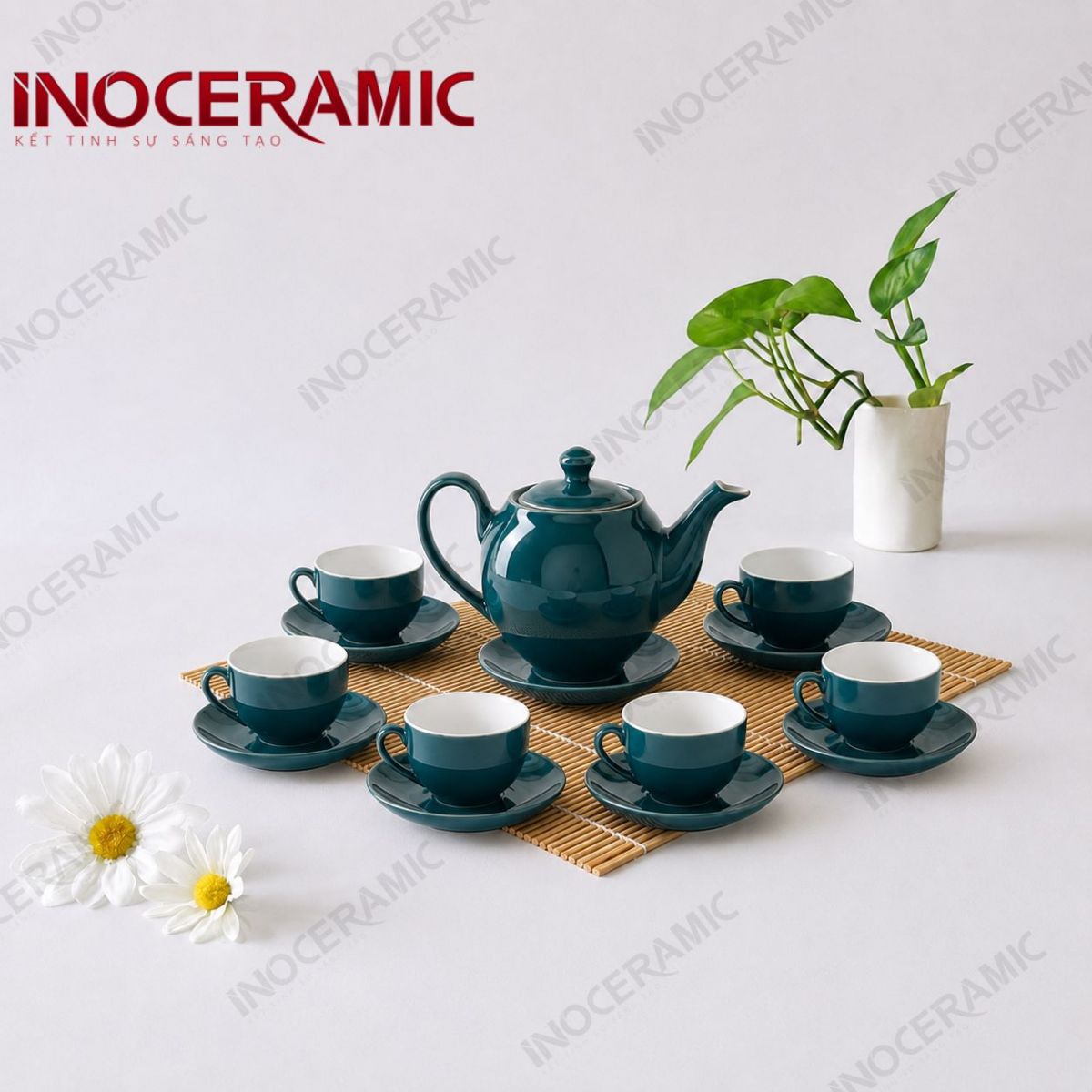 Bộ ấm chén dáng Minh Long