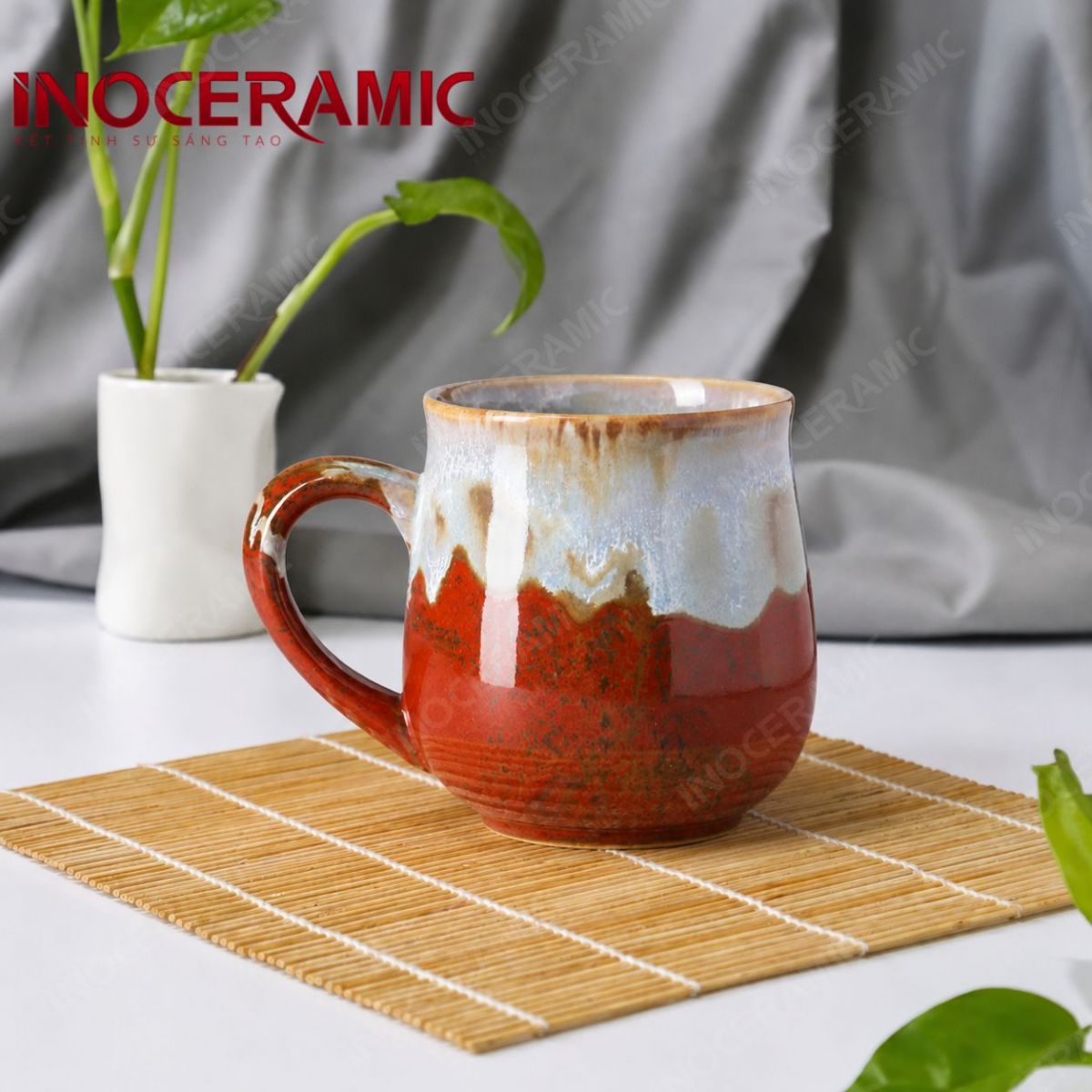 Cốc (Ly) bầu miệng loe quai tim