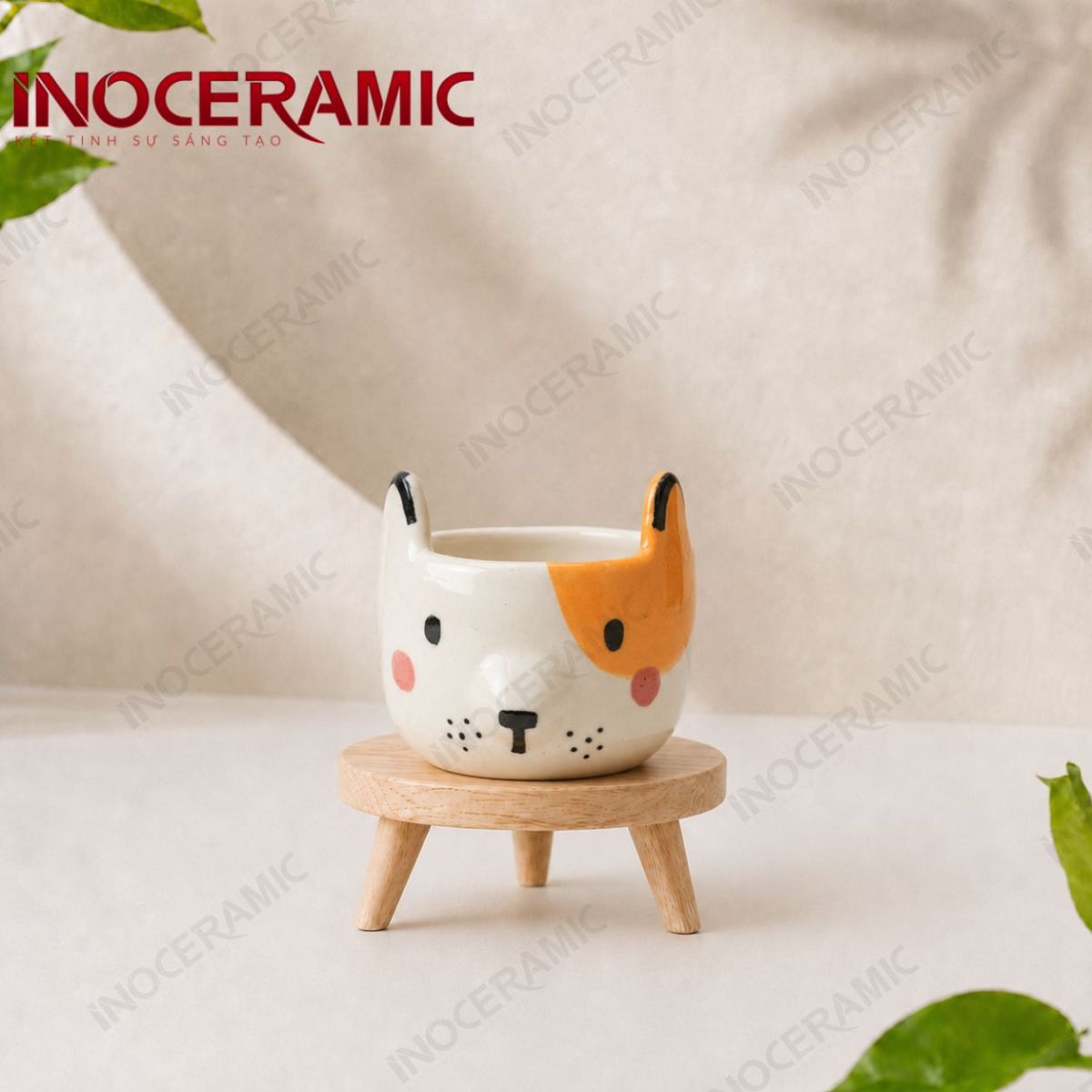 Chậu cây mini chú chó con