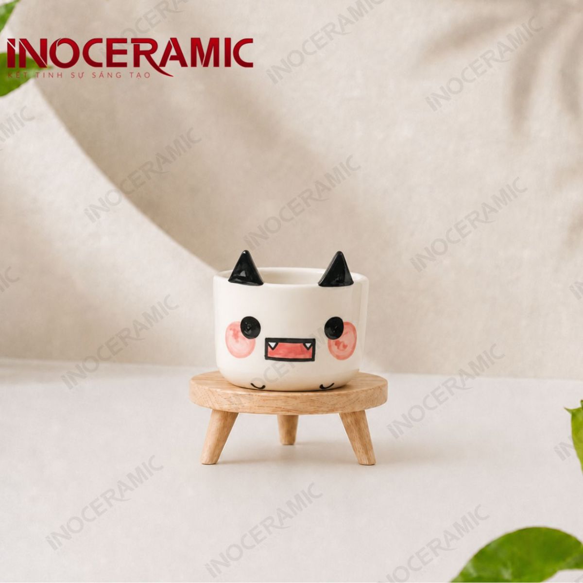 Chậu cây mini hình mặt ngộ nghĩnh