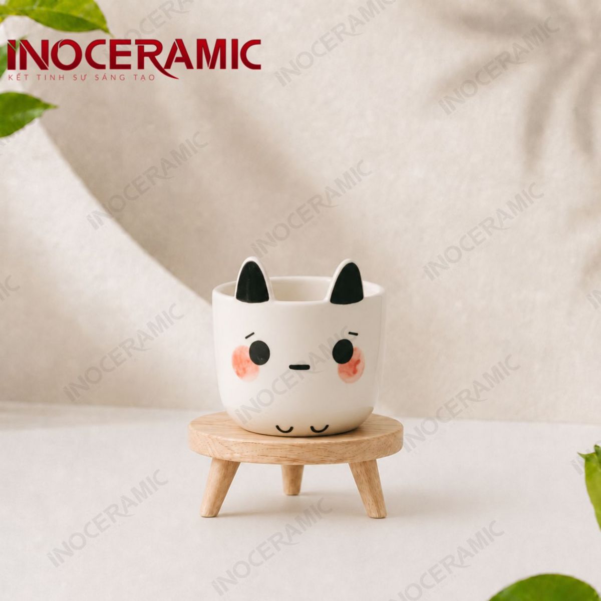 Chậu cây mini hình mặt ngộ nghĩnh - anh chi tiet 2