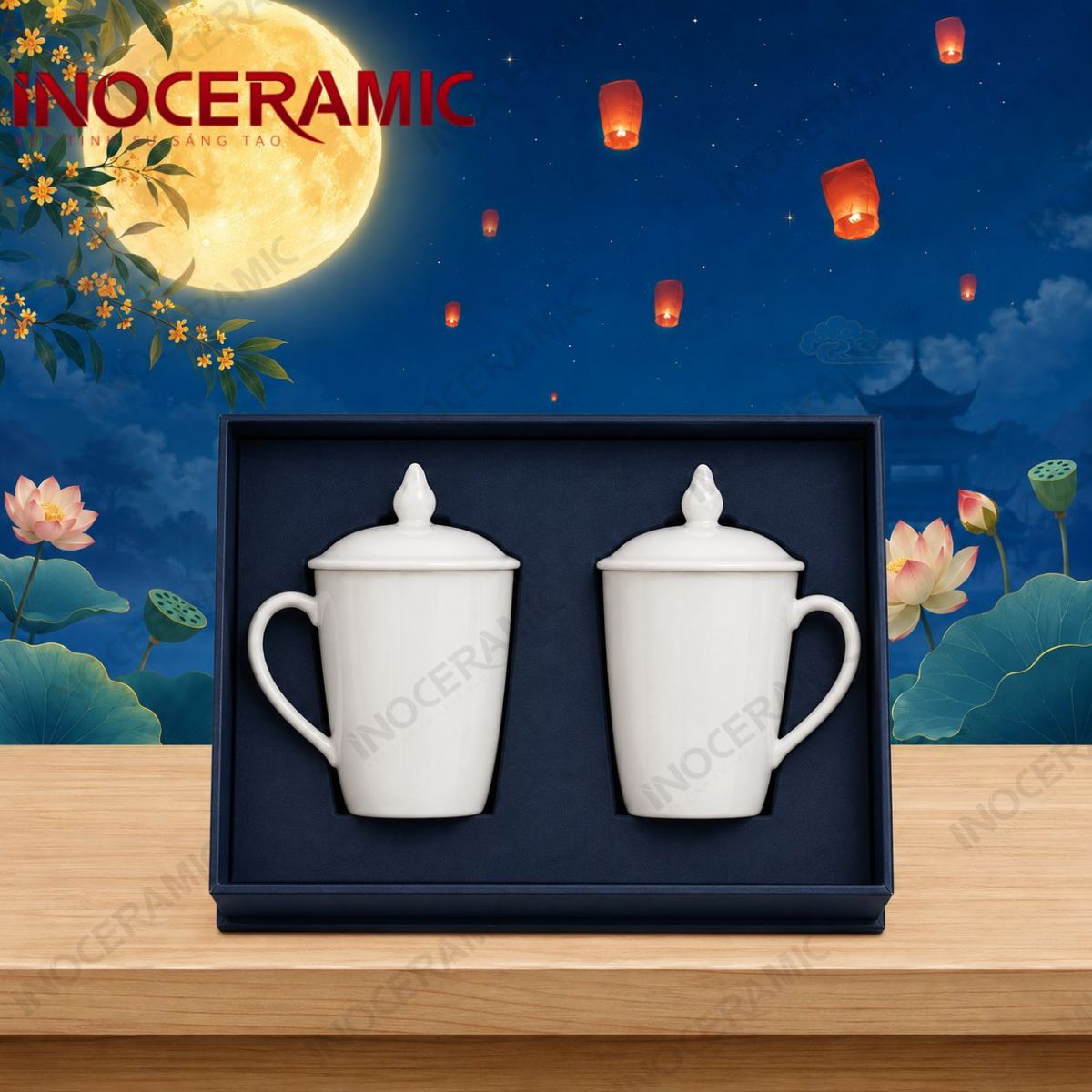 Giftset Song Bạch An Tâm - Quà tặng trung thu