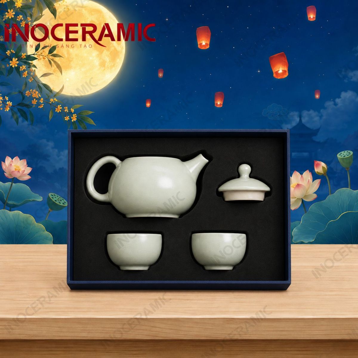 Giftset Thanh Sứ An Hòa - Quà tặng trung thu