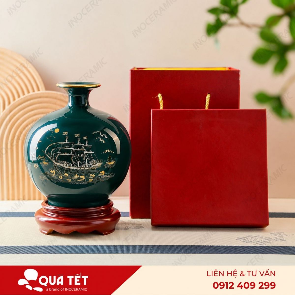 Bình hút lộc Thuận Buồm Kẻ Vàng - anh chi tiet 2