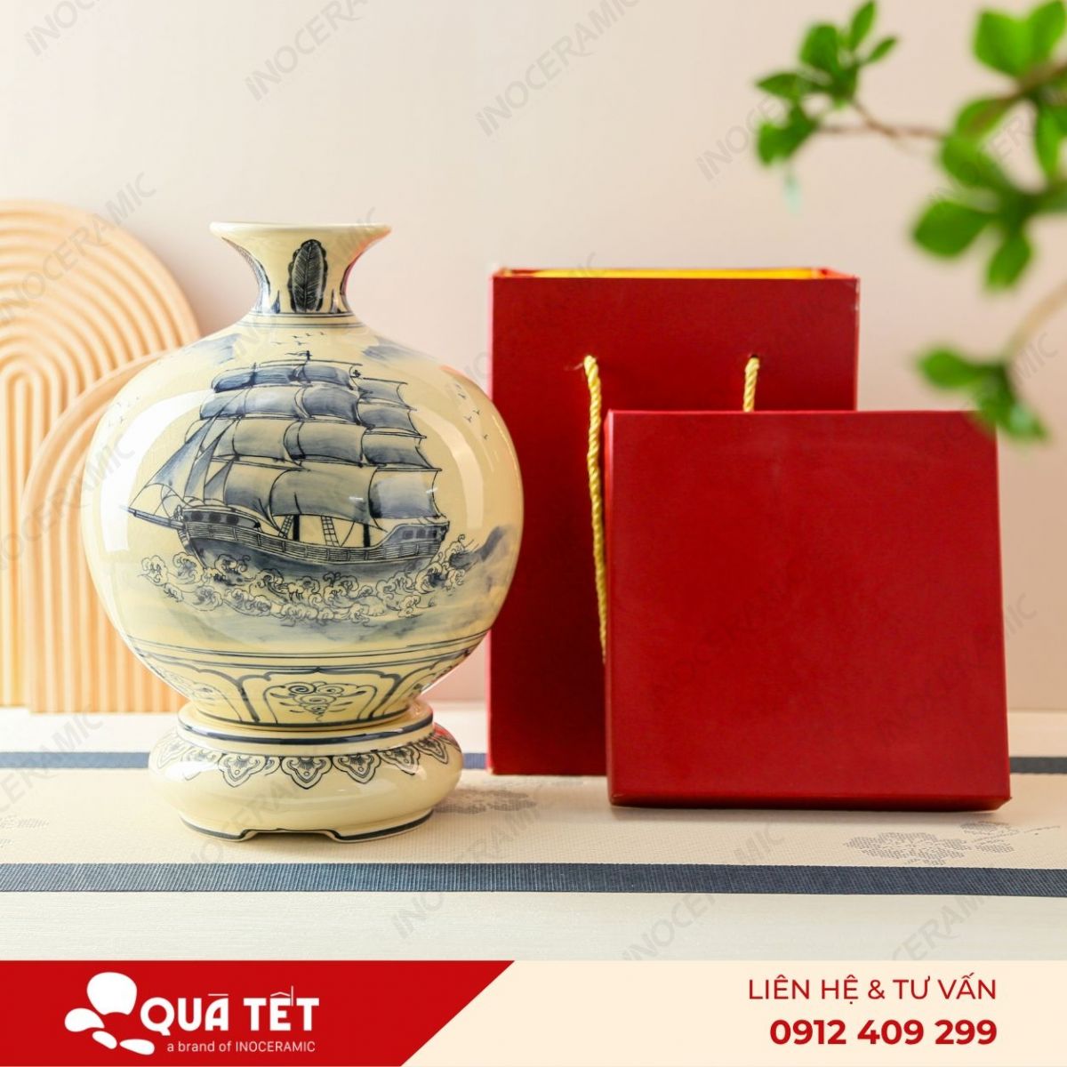 Bình hút lộc Thuận Buồm Nhị Cảnh
