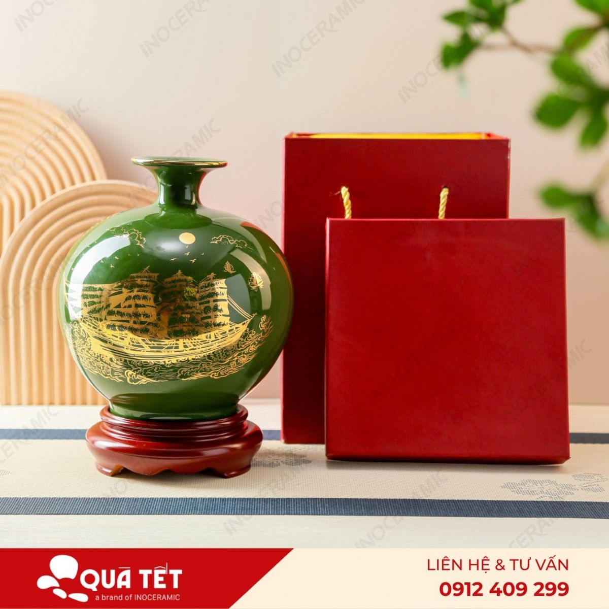 Bình hút lộc Thuận Buồm Xuôi Gió Vẽ Vàng