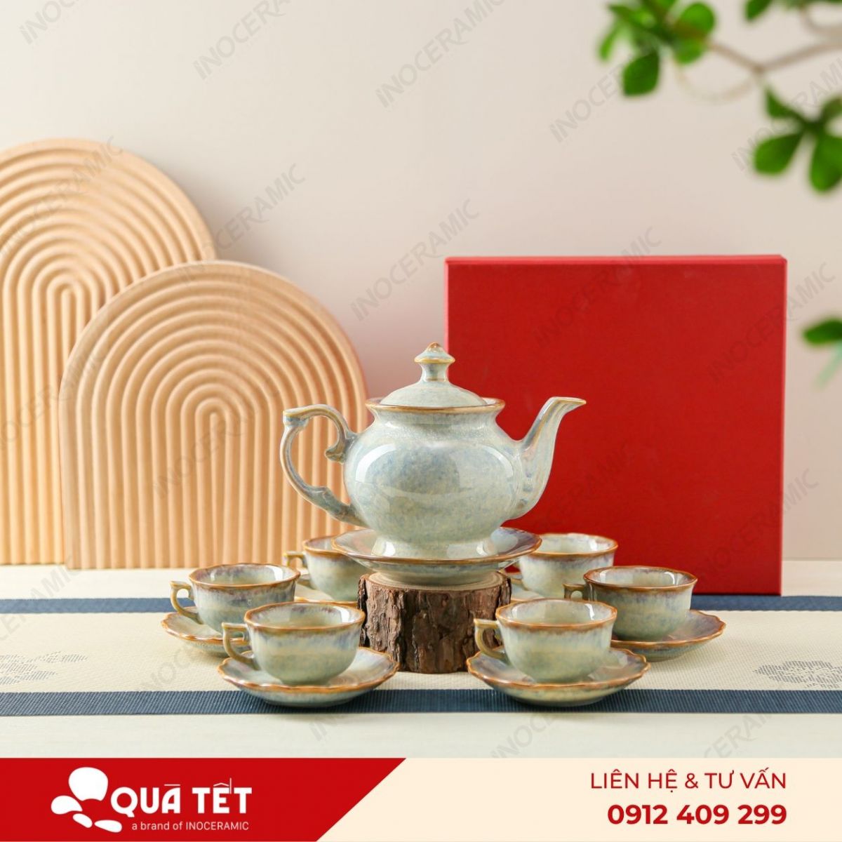 Bộ ấm trà Đài Các men ngọc hoả biến - anh chi tiet 2