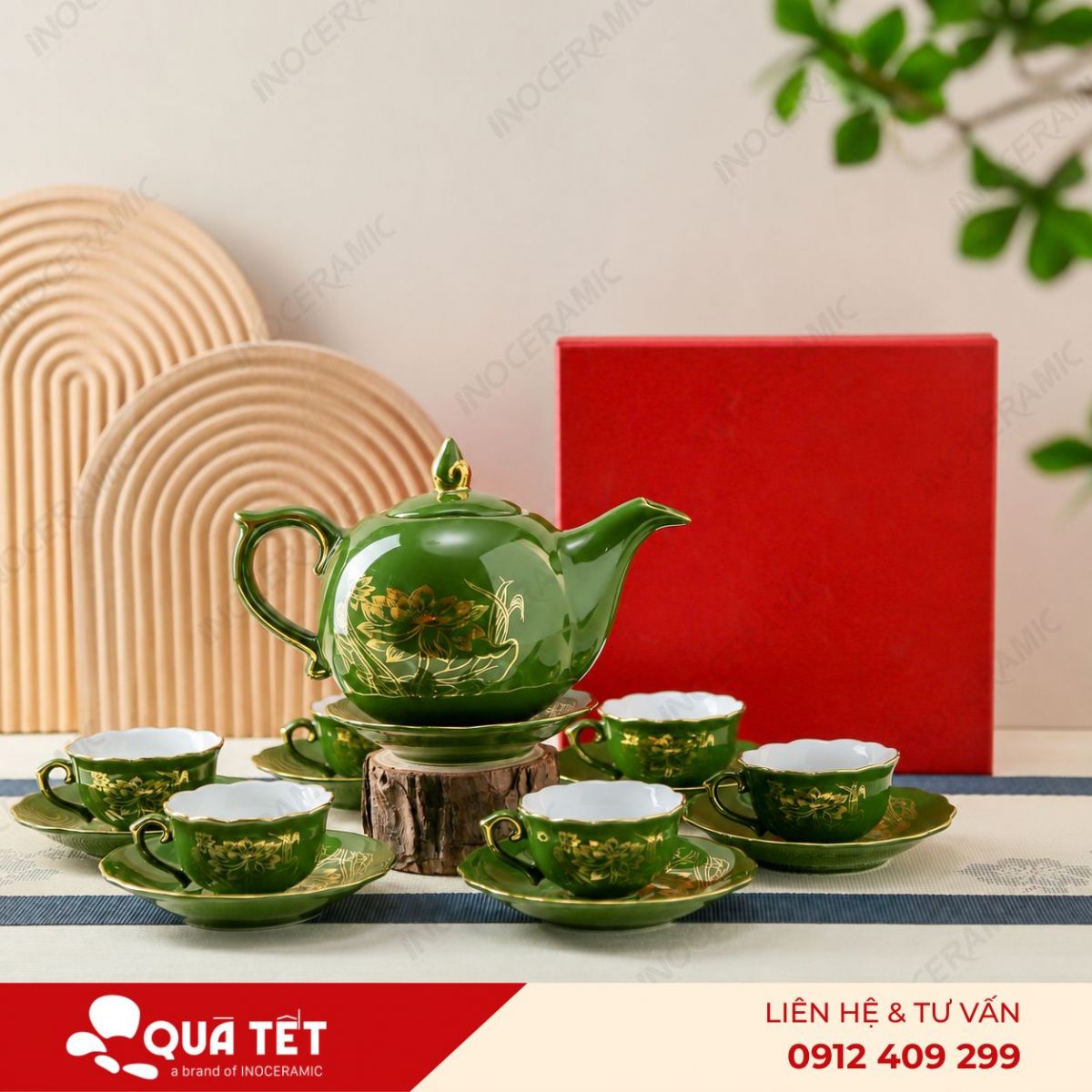Bộ ấm trà Mẫu Đơn Sen Vàng - anh chi tiet 2