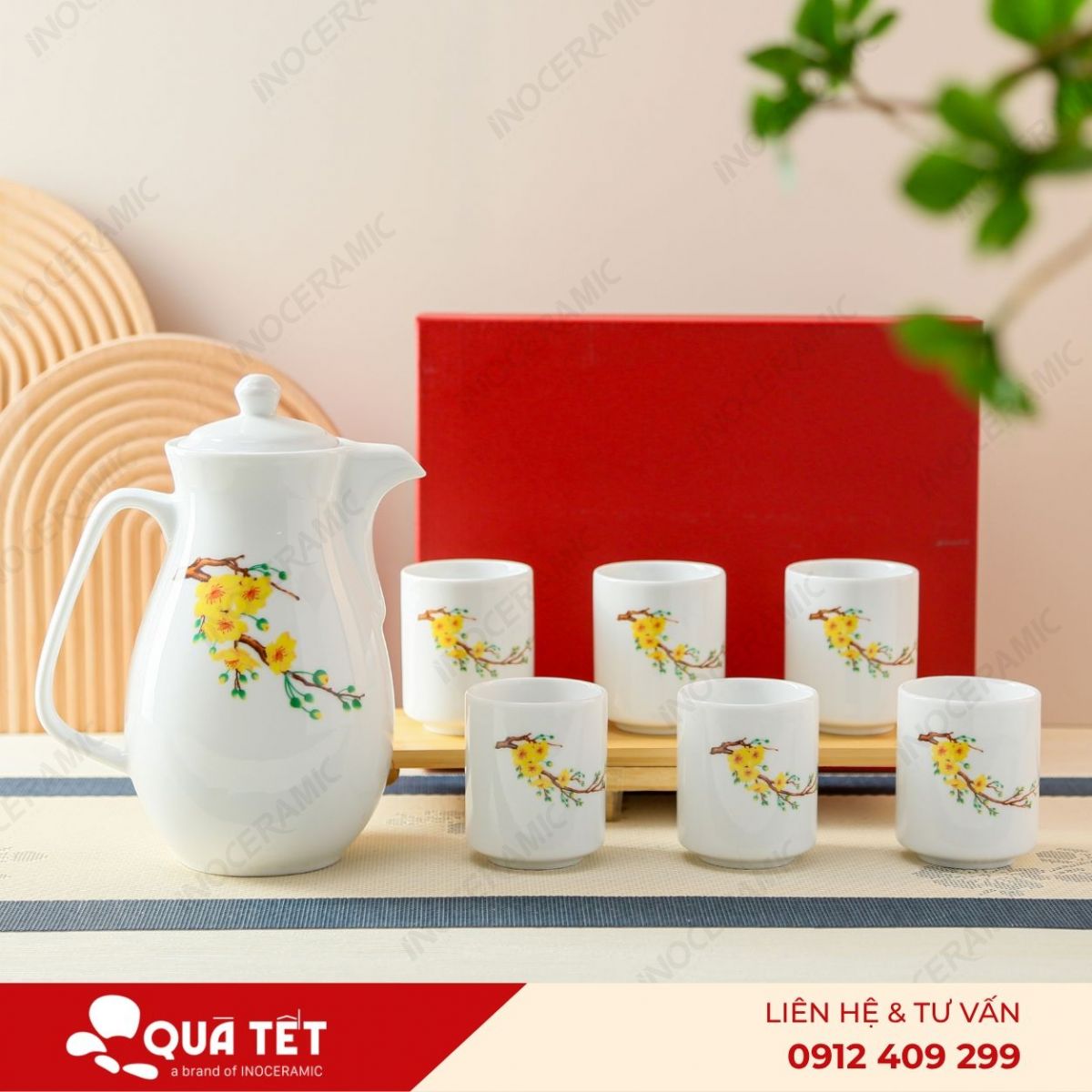 Bộ bình nước hoa Mai Vàng