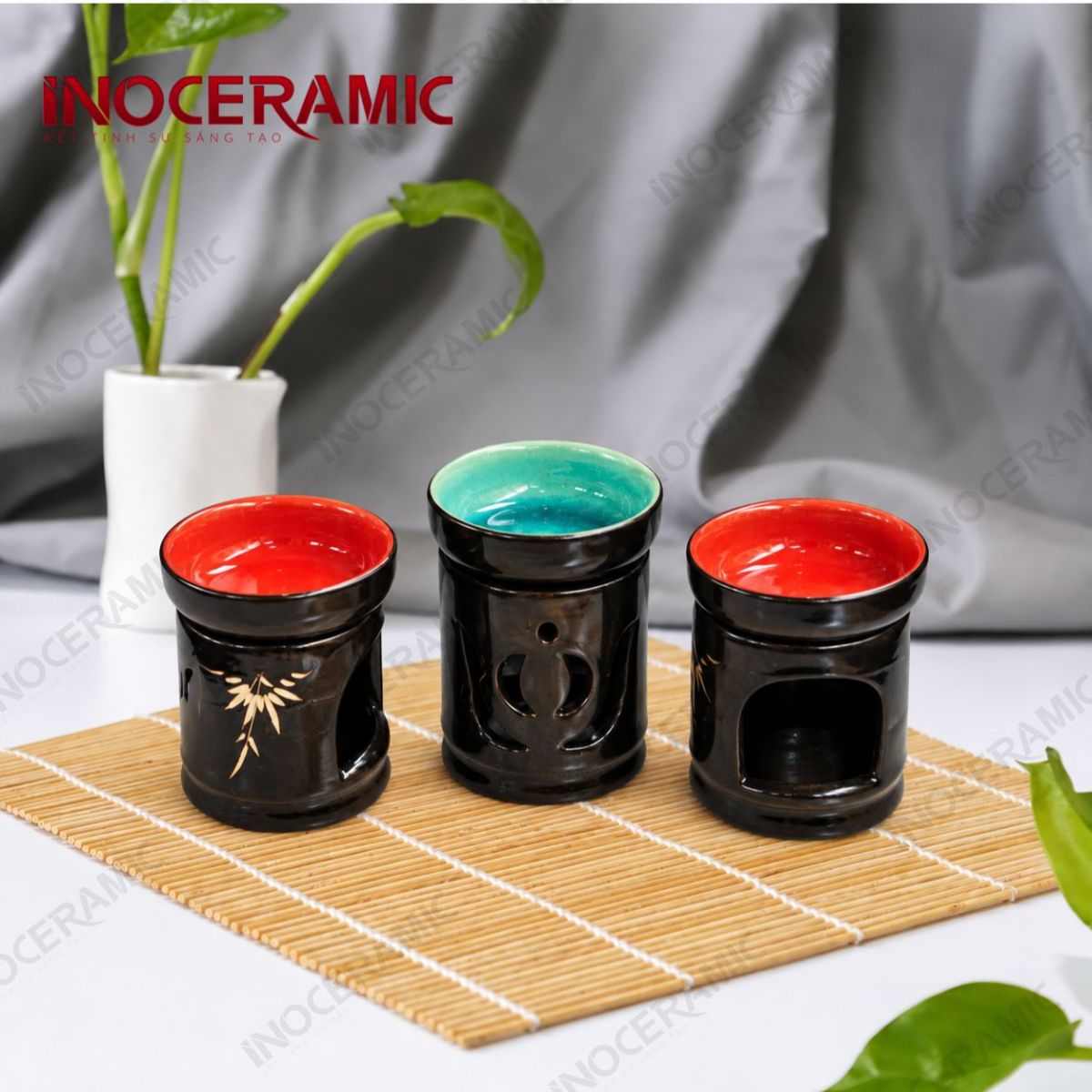 Bộ đèn xông tinh dầu Huyền Trúc - anh chi tiet 2