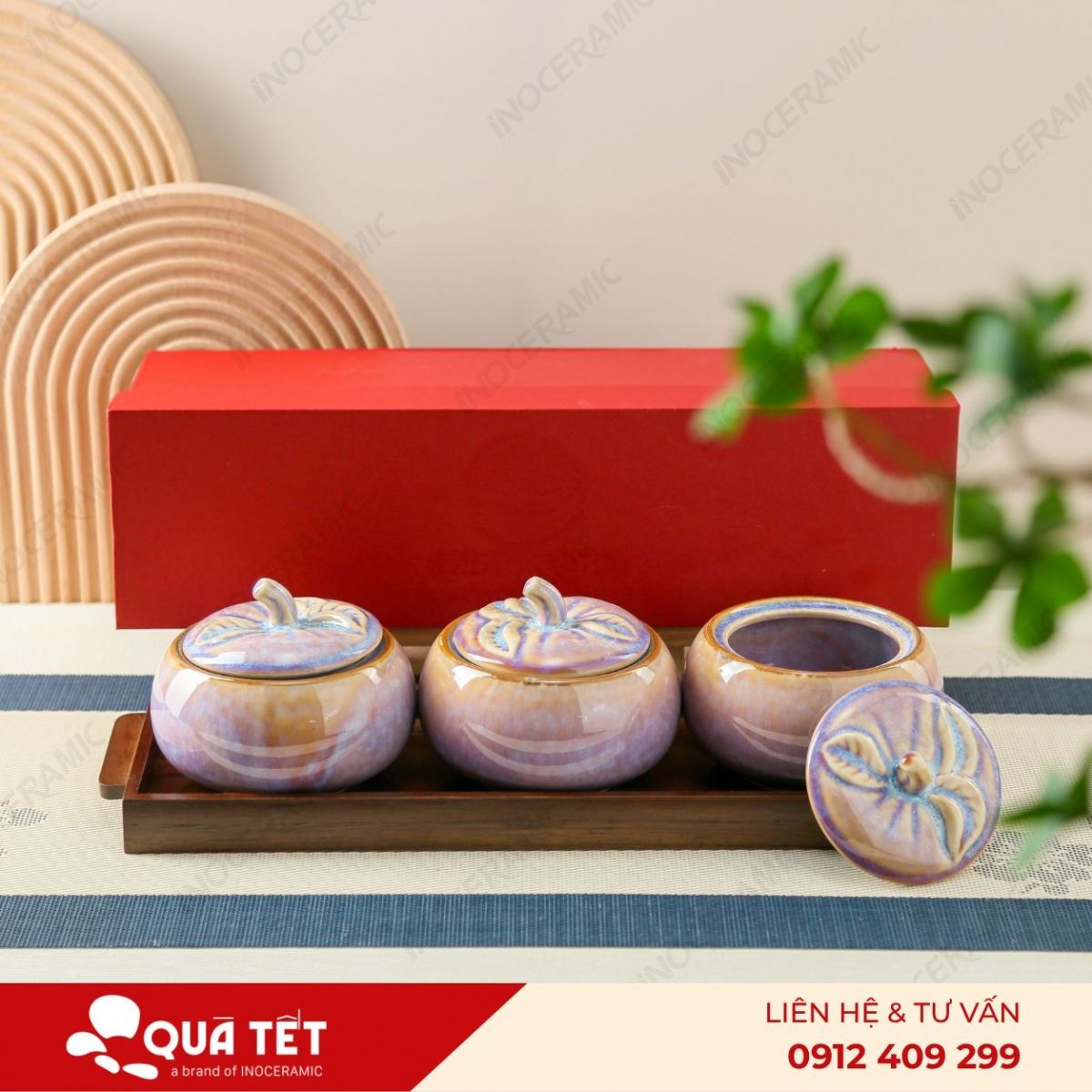 Bộ khay hũ mứt quả hồng 3 món men hồng hoả biến - anh chi tiet 3