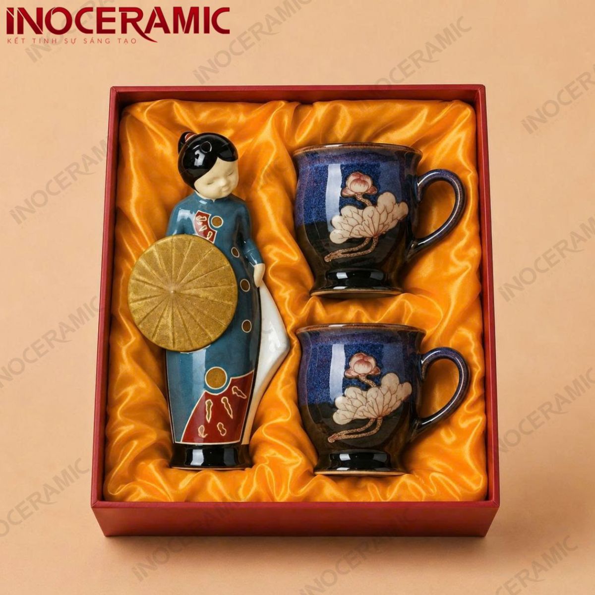 Giftset Ly Sứ Nàng Thơ Lam Sắc