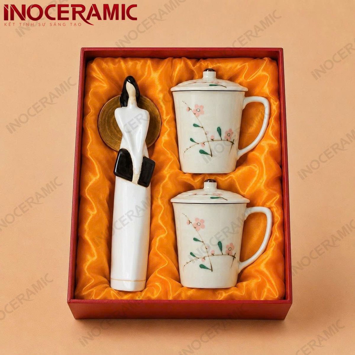 Giftset Ly Sứ Thanh Mai Dịu Dàng