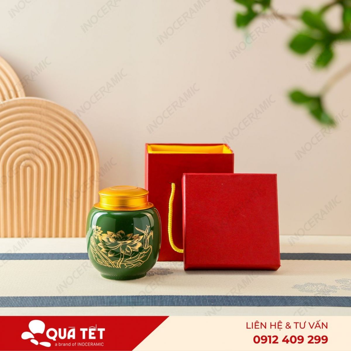 Hũ đựng trà Kim Liên Phúc