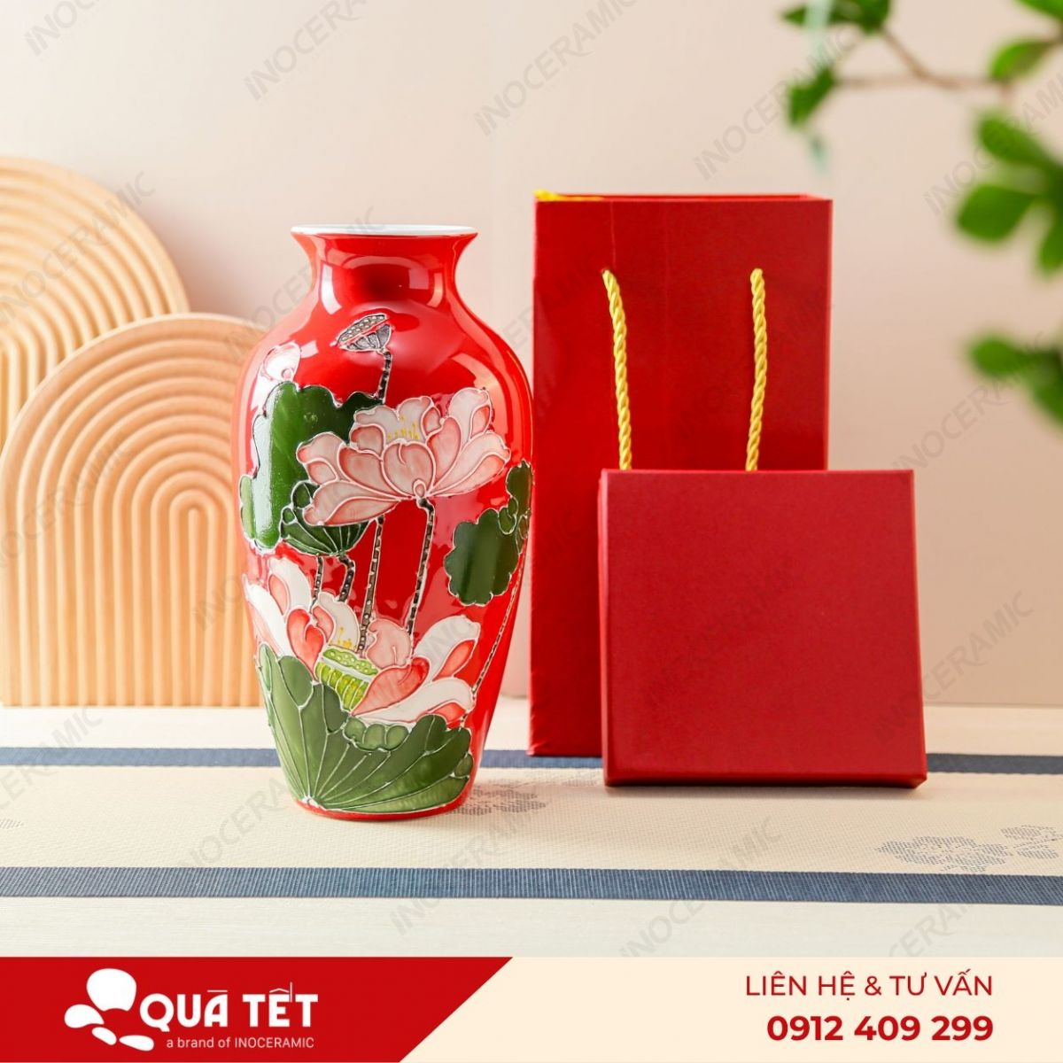 Lọ Hoa Hồng Liên Cát Tường