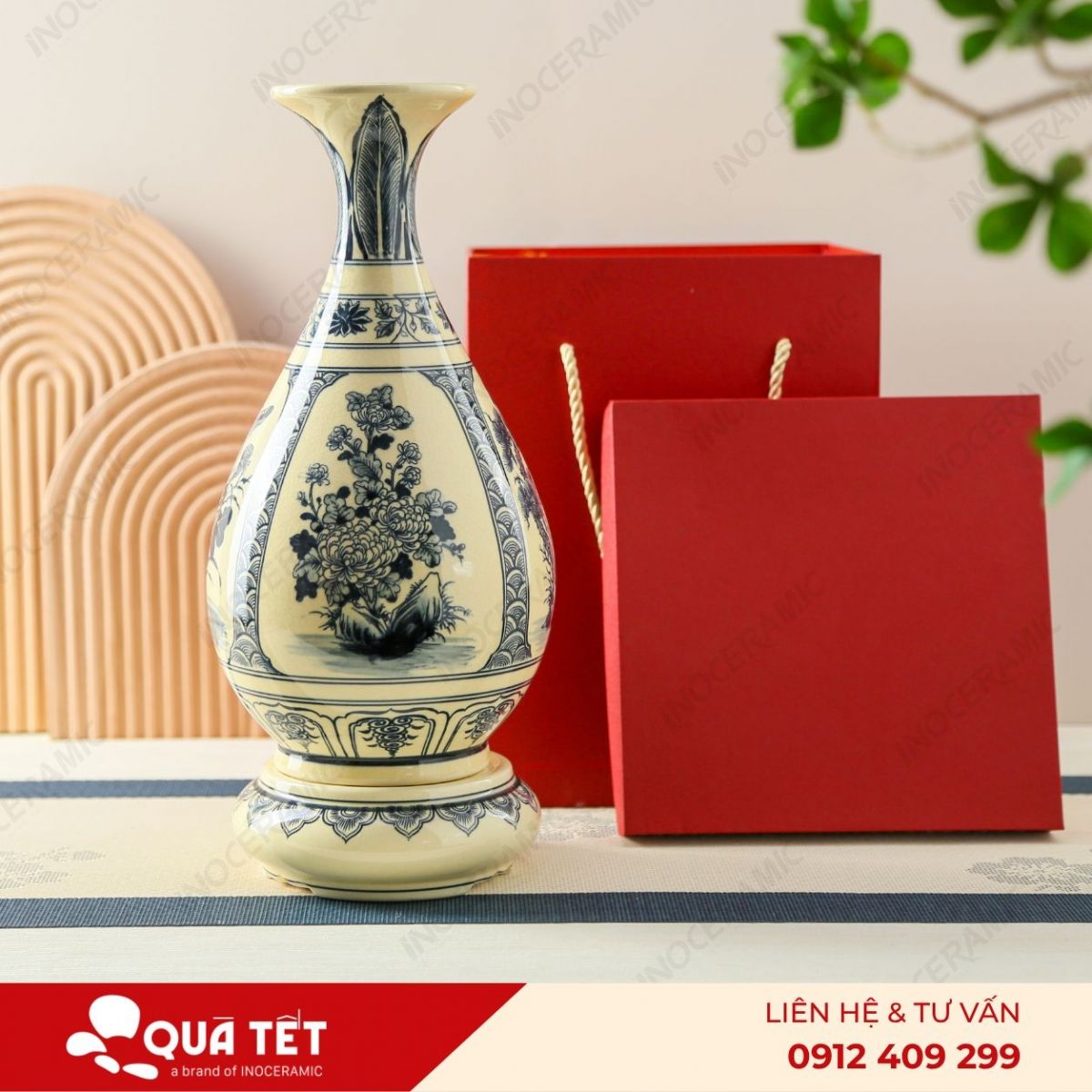 Lọ Tỳ Bà Tứ Cảnh