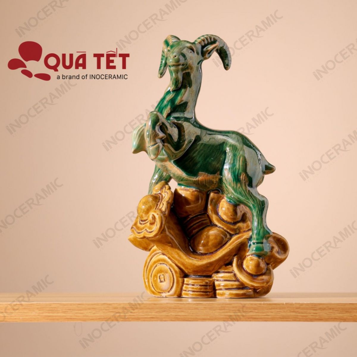 Tượng dê Bát Tràng Thanh Dương Chiêu Tài | Quà tặng đối tác