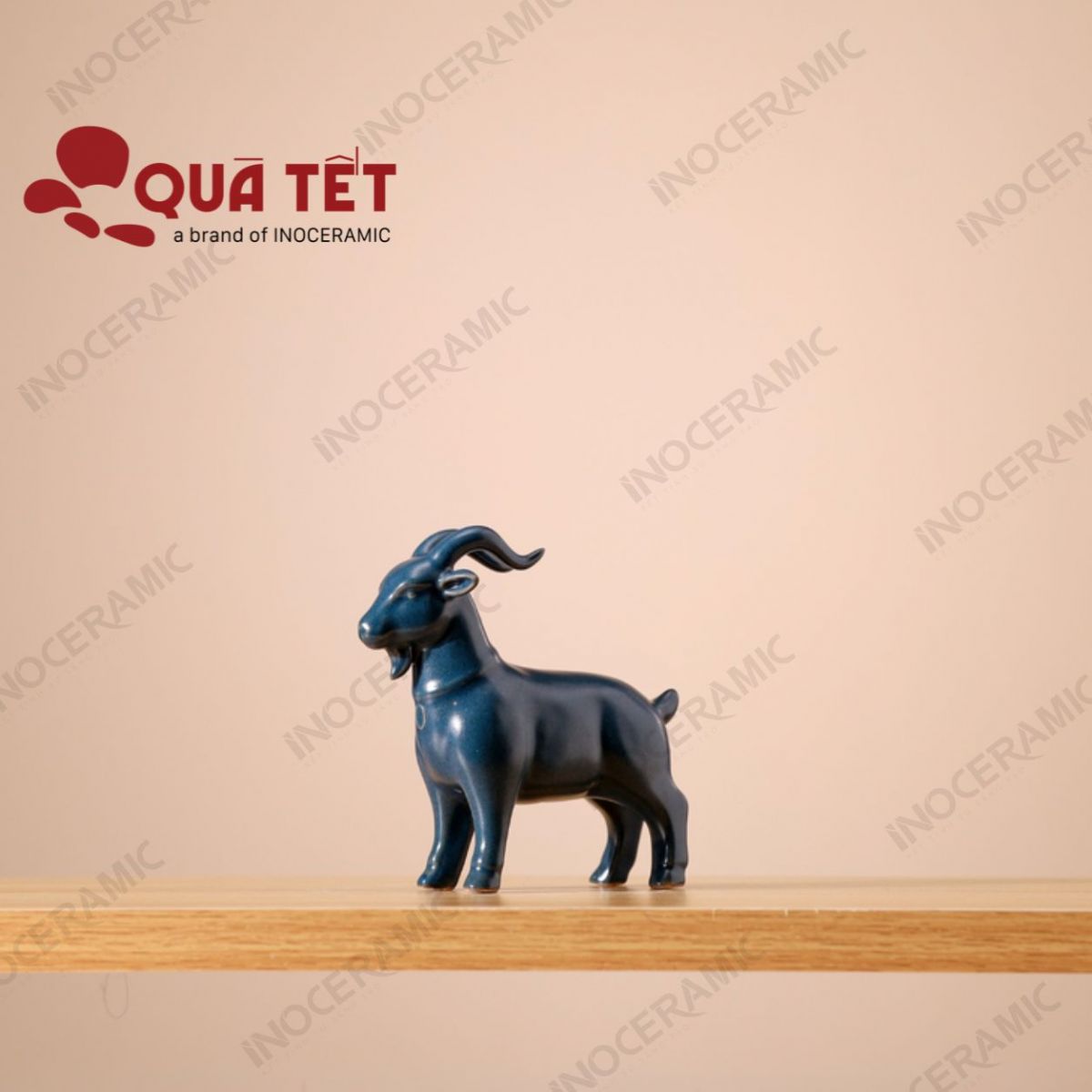 Tượng dê gốm sứ Lam Dương Trường An | Quà tặng nhân viên