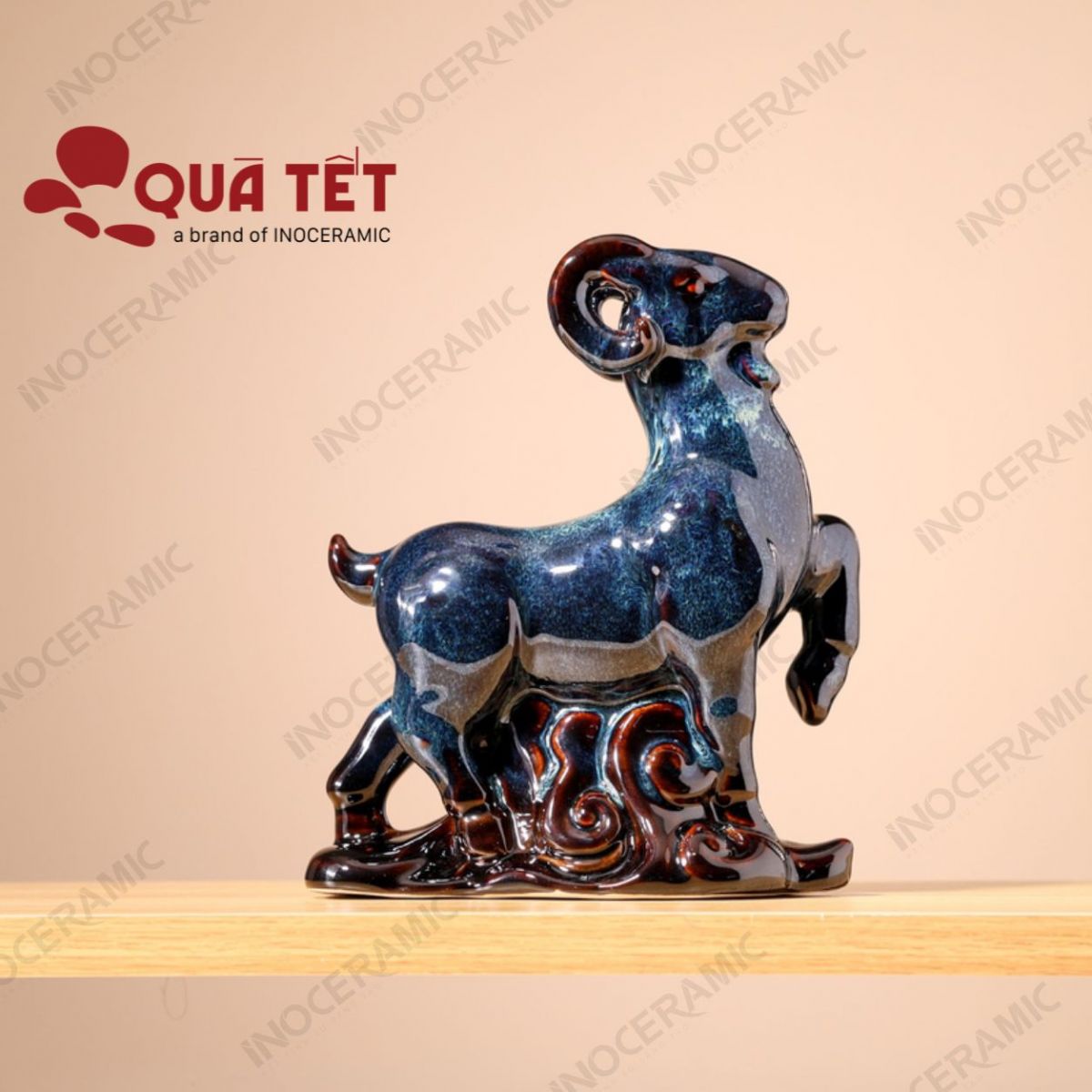 Tượng dê phong thủy Huyền Dương Khai Lộc | Quà tặng cao cấp