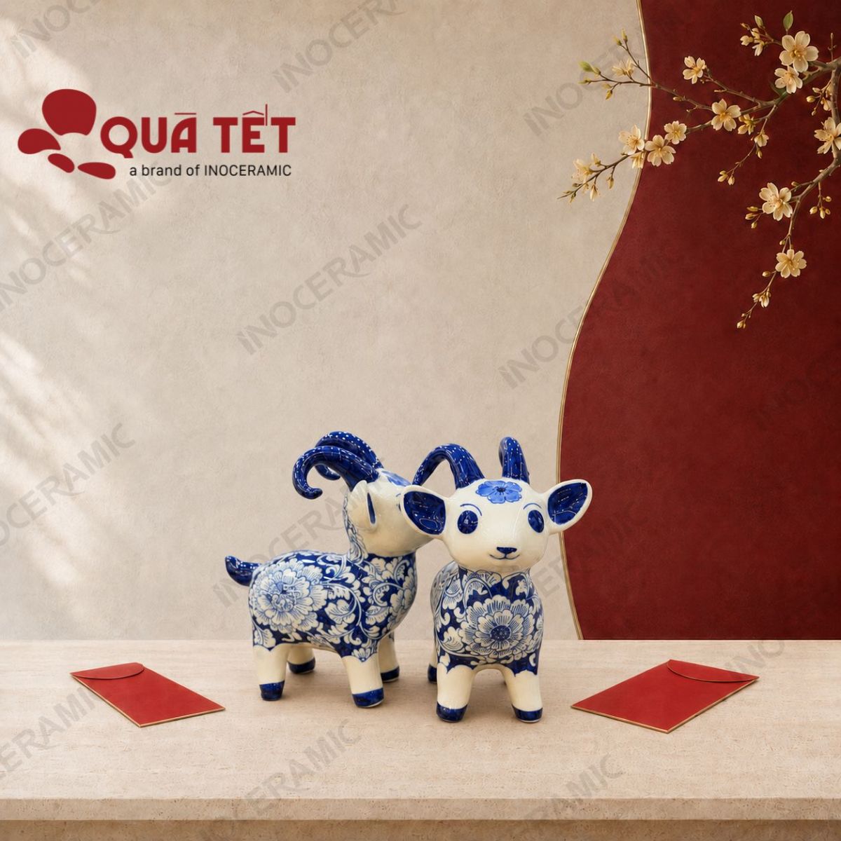 Tượng dê gốm sứ Ngọc Dương Hỷ Lộc | Quà tặng khách hàng - anh chi tiet 2