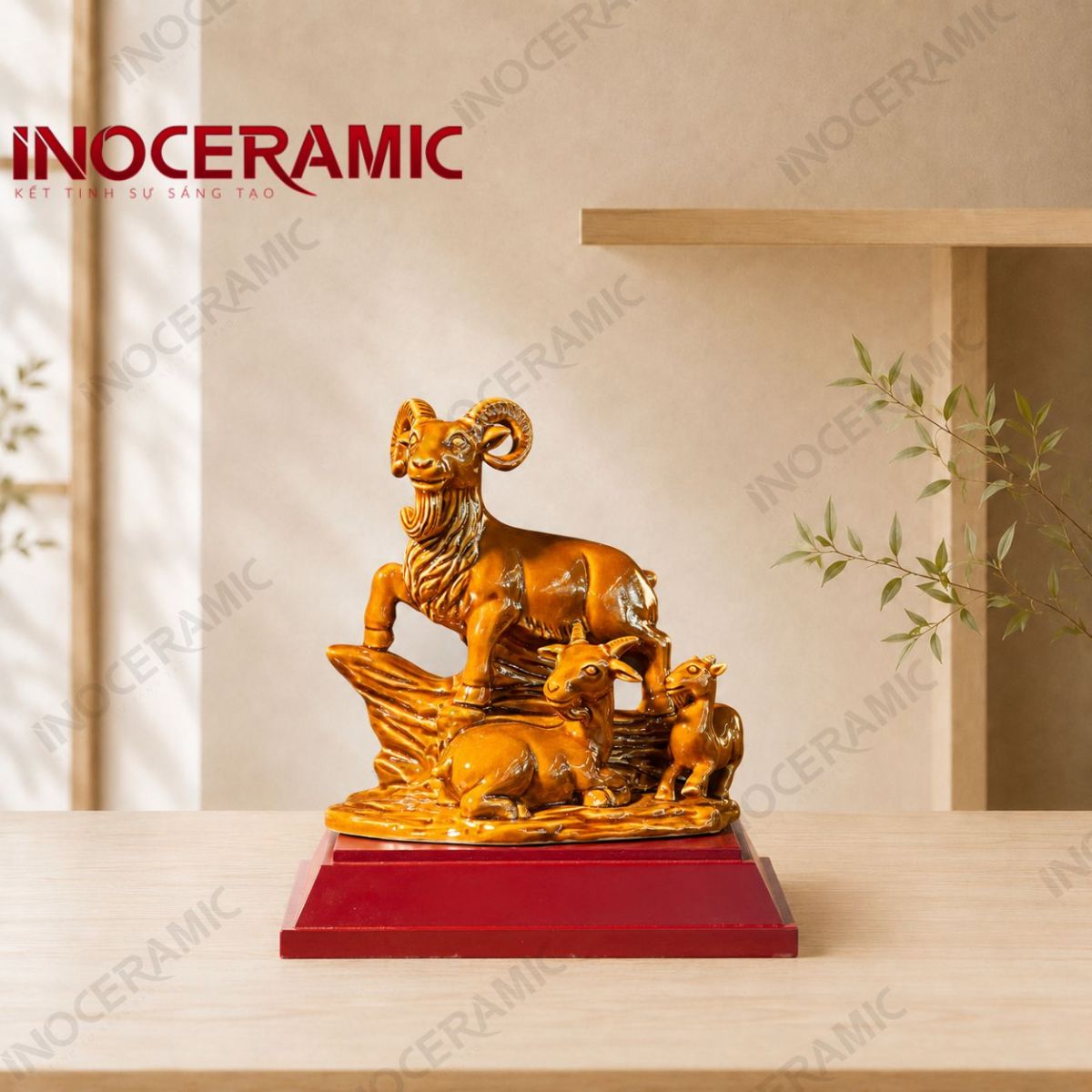 Tượng dê phong thủy Tam Dương Khai Thái | Quà tặng phong thủy