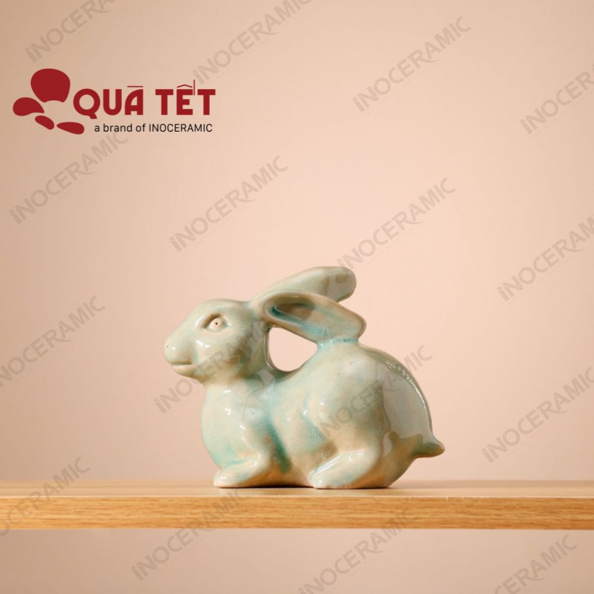 Tượng thỏ gốm sứ Thanh Thố Cát Tường | Quà tặng nhân viên