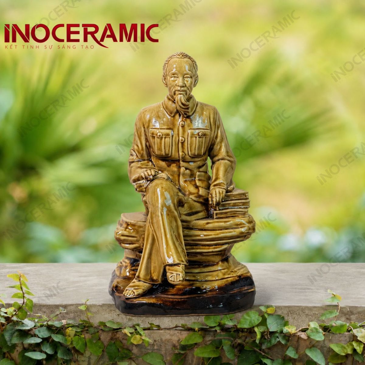 Tượng Bác Hồ Ngồi Bệ Đá