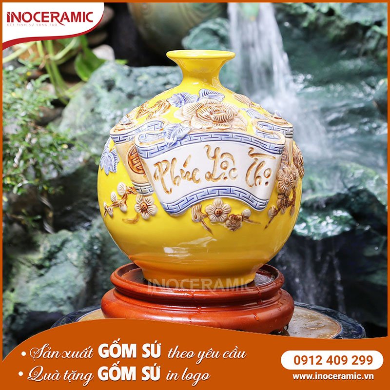 Bình Hút Lộc Đắp Nổi Cao Cấp 2023