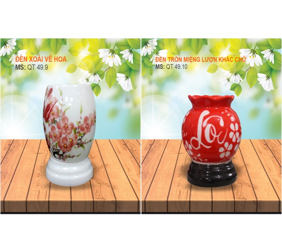 Tác phẩm mai bình mã đáo thành công vẽ vàng kim 24K tinh xảo từ xưởng Inoceramic