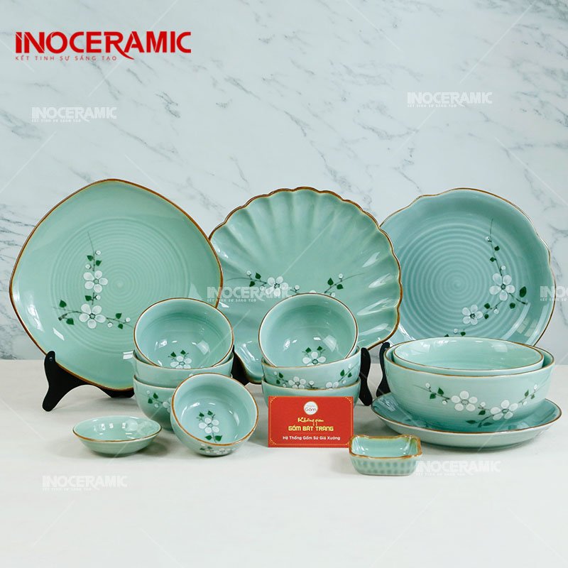 Bộ đồ ăn cao cấp sản xuất trực tiếp từ xưởng gốm sứ nung ở nhiệt độ cao