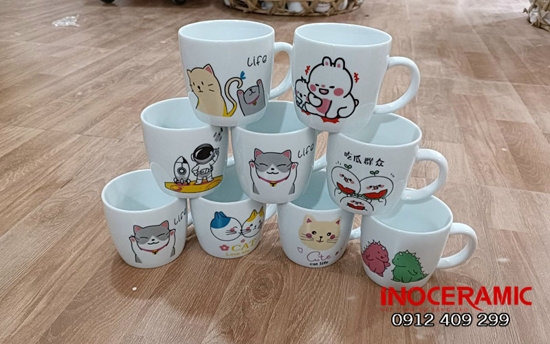 In logo lên cốc sứ Chất lượng - Giá rẻ  123