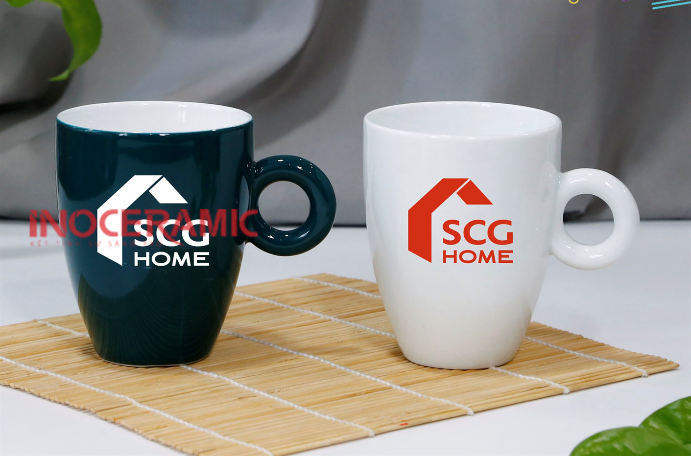 In logo trên ly sứ hình ảnh CHẤT LƯỢNG + GIÁ RẺ theo yêu cầu TPHCM mẫu mã đa dạng