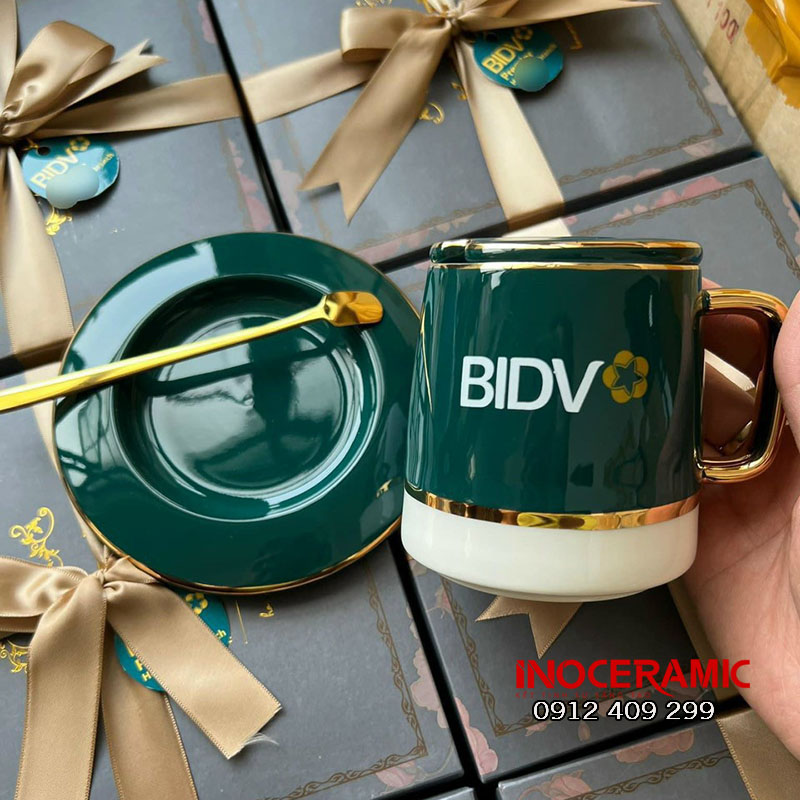quà tặng ly sứ in logo bidv 2023