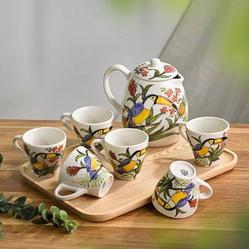 Bộ Bình Nước Vẽ Tay 07