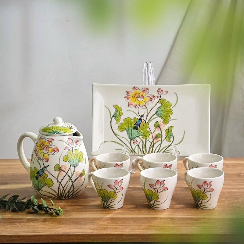 Bộ Bình Nước Vẽ Tay 14 - anh chi tiet 2
