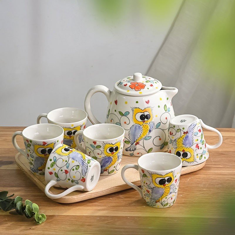 Bộ Bình Nước Vẽ Tay 15
