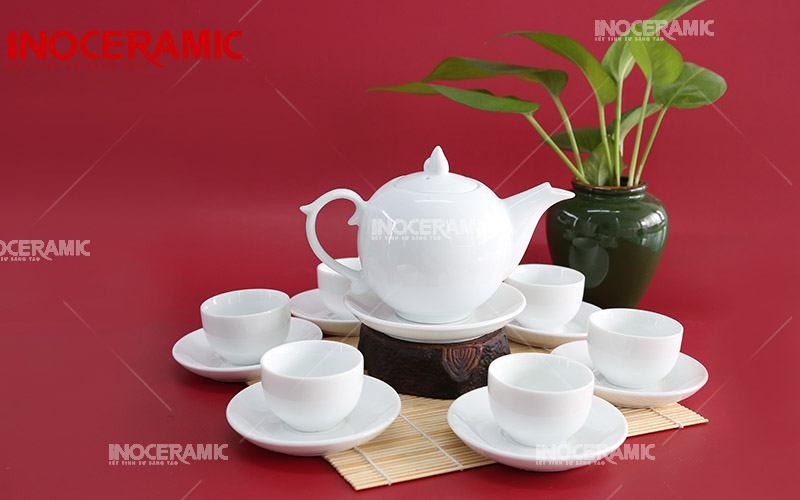 Bộ Trà Ngọn Lửa Sứ Trắng - anh minh hoa 2