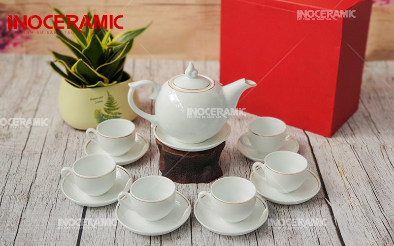 Bộ Trà Ngọn Lửa Chỉ Vàng - anh minh hoa
