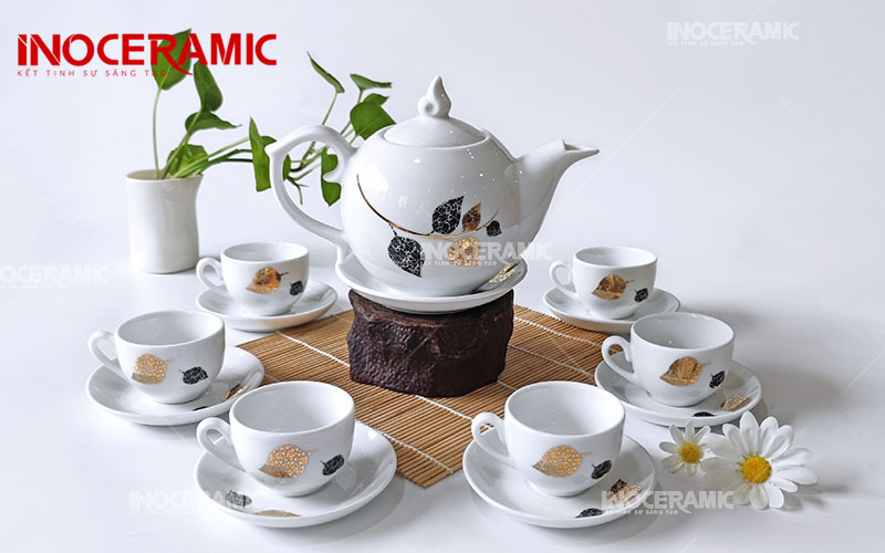 Bộ Trà Ngọn Lửa Lá Kim Ngân - anh minh hoa