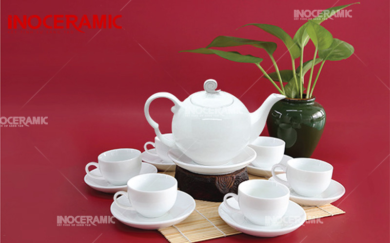 Bộ Trà Trắng Xoắn Ốc - anh minh hoa