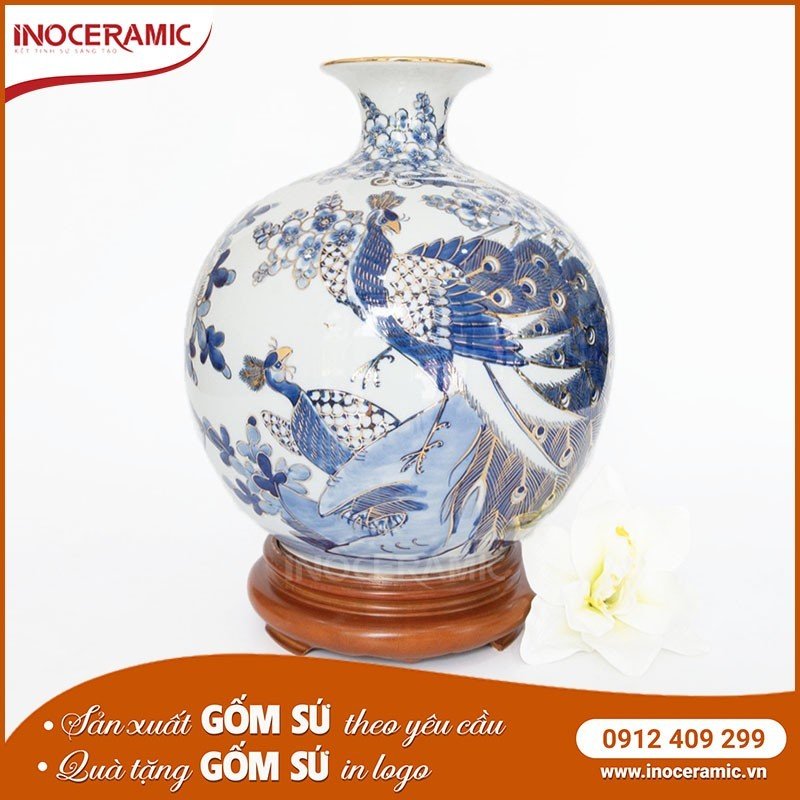 Bình Hút Lộc Vẽ Vàng Công Danh Phú Quý