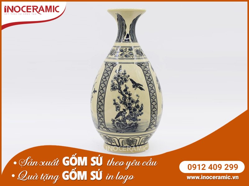 Lọ Âm Dương (Binh Mẹ) S3 - Gốm sứ Chu Đậu