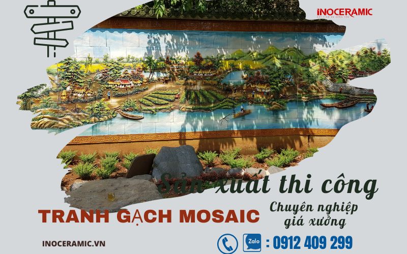 Tranh gốm ốp tường trang trí sân vườn – tranh gốm ngoài trời đẹp - anh minh hoa 3
