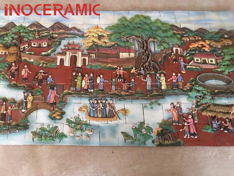 Tranh gốm Hội Lim Bắc Ninh - anh minh hoa 2