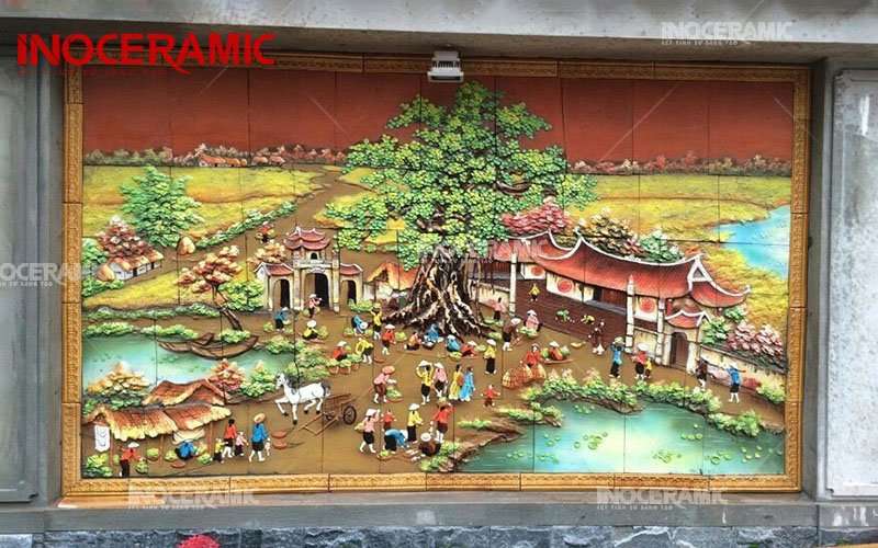Tranh gốm ốp tường Bát Tràng – thiết kế thi công theo kích thước - anh minh hoa 4