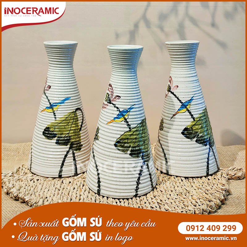 Lọ Bình Hoa In Logo Quà Tặng