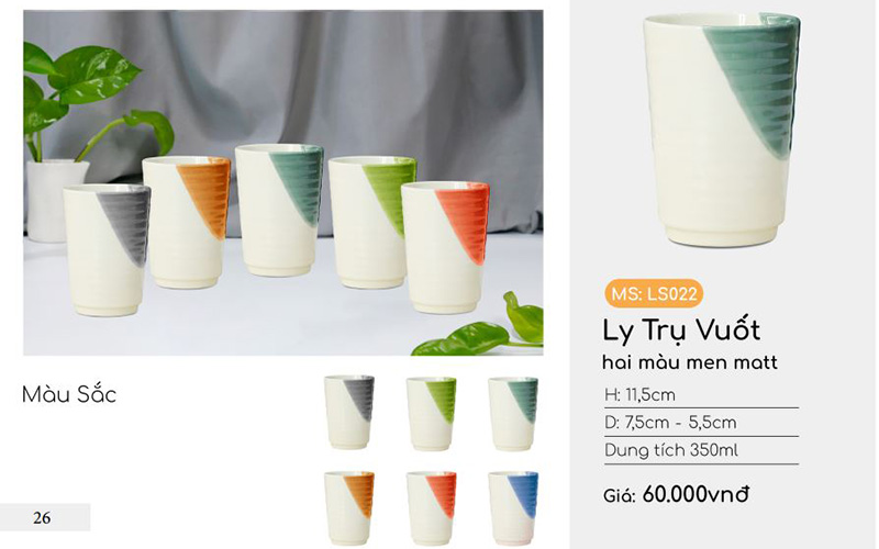 Ly Trụ Vuốt 2 Màu Men Matt - anh minh hoa 2
