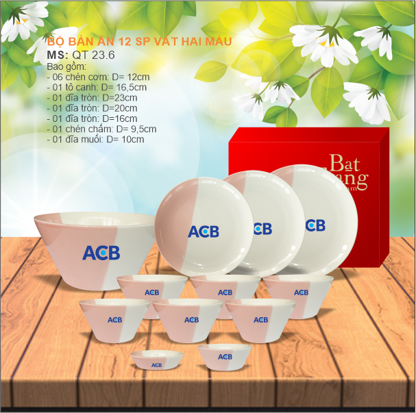 Bộ Bàn Ăn 12 SP